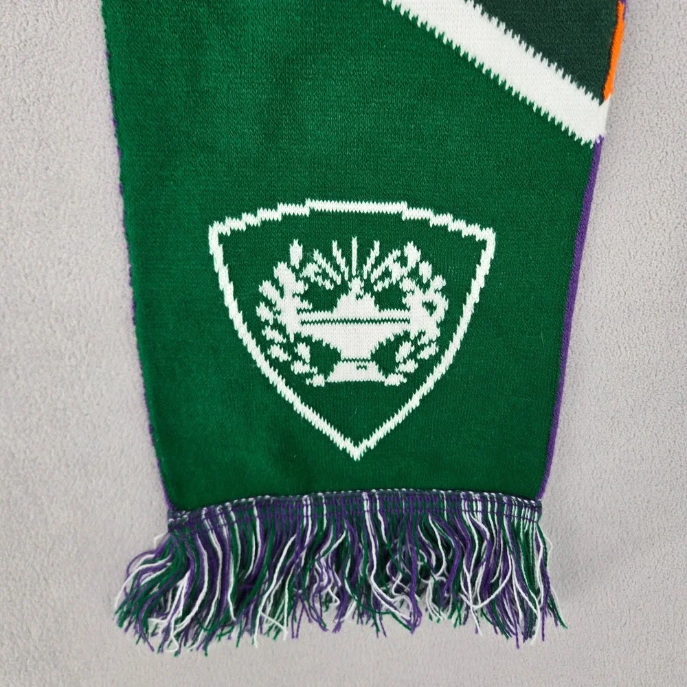 Hobart and William Smith Colleges OS Knit Scarf Green Purple Herons Statesmen